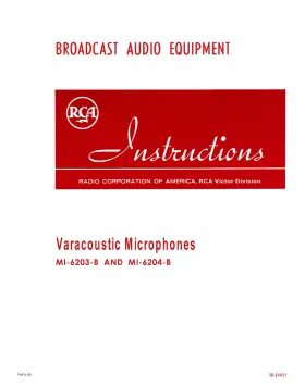 MI-6203-B RCA Varacoustic Microphones Mic Mike Instruction