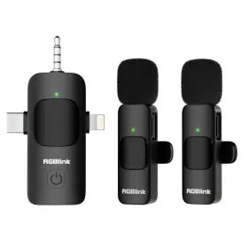 970447705605 RGBLINK Wireless Lavalier Microphone Mini Lapel