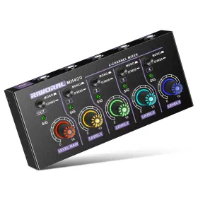 MH400 RIWORAL Mini Audio Stereo Mixer Channel Tsr Ts Jack
