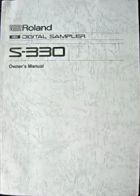 S-330 ROLAND Digital Sampler Midi Module Owners Manual Book