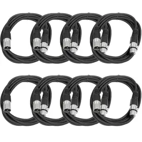SAXLX-10BLACK8 SEISMIC AUDIO Pack Xlr Male Female Patch