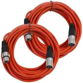 SAXLX-25RED-2PACK SEISMIC AUDIO Xlr Male Female