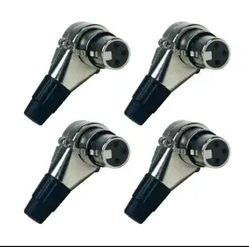 SAPT325-4PACK SEISMIC AUDIO Pack Right Angle Pin Xlr Female