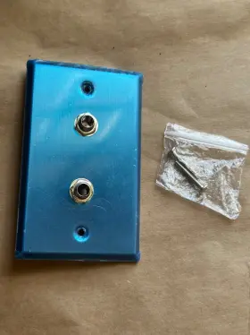 SA-PLATE20 SEISMIC AUDIO Steel Wall Plates Dual Ts Mono Jacks