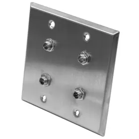 SA-PLATE24 SEISMIC AUDIO Gang Steel Wall Plate Trs Stereo Pa