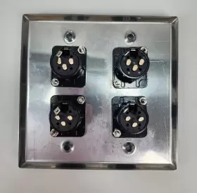SA-PLATE29 SEISMIC AUDIO Steel Wall Plate Gang Xlr Female #3