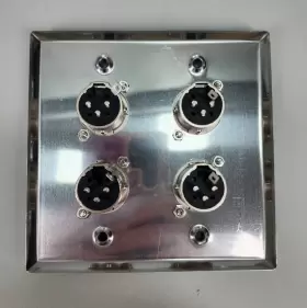 SA-PLATE31 SEISMIC AUDIO Male Steel Wall Plate Gang Xlr #3