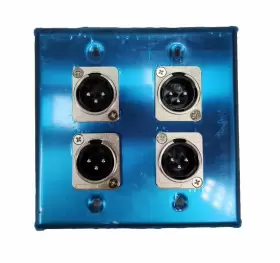 SA-PLATE31 SEISMIC AUDIO Male Steel Wall Plate Gang Xlr