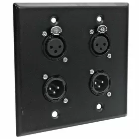 SA-PLATE36 SEISMIC AUDIO Gang Steel Wall Plate Xlr Male