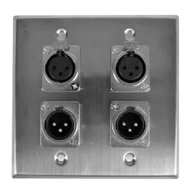 SA-PLATE39 SEISMIC AUDIO Gang Steel Wall Plate Xlr Male #2