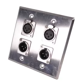 SA-PLATE39 SEISMIC AUDIO Gang Steel Wall Plate Xlr Male