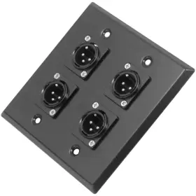 SA-PLATE4 SEISMIC AUDIO Gang Steel Wall Plate Xlr Male