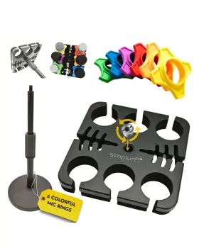 Mul-mic-cab-kit SIMPLURFI Microphone Holder Cable Hanger Squ