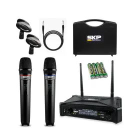 36620 SKP PRO AUDIO Uhf Wireless Microphone Singing Battery