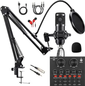 ST-001 SKTEET Podcast Microphone Sound Card Vo
