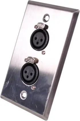 SA-PLATE28 SPEAKERS Steel Wall Plate Dual Xlr Female