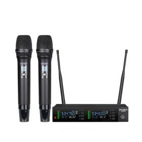 ST-302 STABCL Dual Wireless Microphones Auto Uhf Channel Me