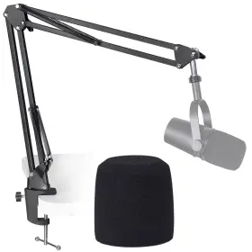 792332319867 SUNMON Boom Arm Mic Stand Pop Filter Suspension
