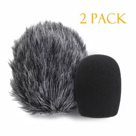 793740658753 SUNMON Furry Windscreen Muff Mic Pop Filter Foam #2