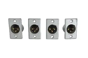 QGP-3-63 SWITCHCRAFT Xlr Male Panel Connector Set Nos
