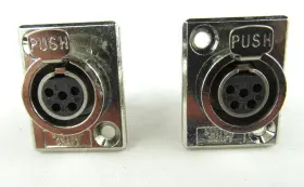 TY5F SWITCHCRAFT Mini Xlr Female Pin Panel Mount Set Nos