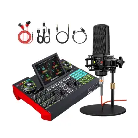 G10-MIC TENLAMP Podcast Condenser Microphone Sound Card