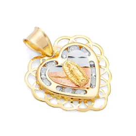 PT2296 THE WORLD JEWELRY CENTER Guadalupe Medal Charm Pendant