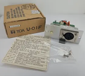U-01F TOA Auxamplifier Xlr Line Module Repair Box Amp