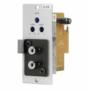 U-03R TOA Unbalanced Line Module High Filters Dual Rca