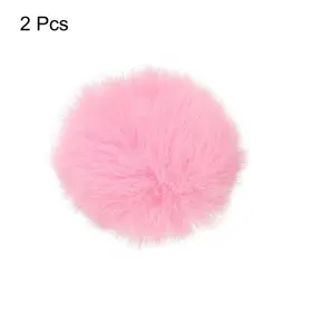 743151440614 UXCELL Pack Furry Microphone Windscreen Mic Pink #3