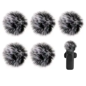 696547 VIN BEAUTY Lavalier Microphone Wind Screen Furry Muffs