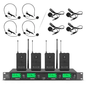 Huet WENWEN Wireless Microphone Pro Uhf Channel Lavalier Mic