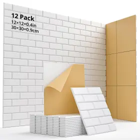SQUARE-WALL-W12 WOOVIO Pack Acoustic Panels Sound Foam Walls