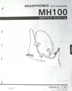 MH100 YAMAHA Headphones Mic Service Manual Booklet