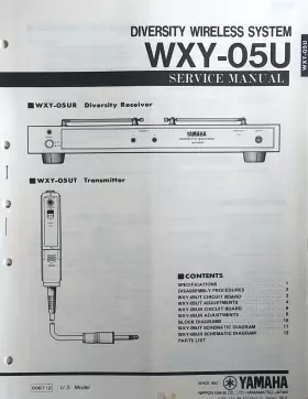 WXY-05U YAMAHA Wireless Service Manual Schematics