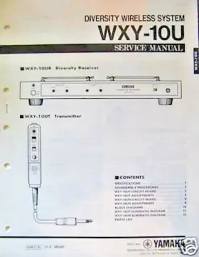 WXY-10U YAMAHA Wireless Service Manual Schematics
