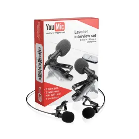 YOUMIC2 YOUMIC Dual Mini Lavalier Lapel Mics Clip Phone