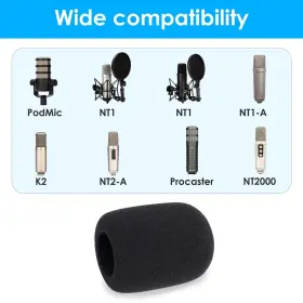 745695291783 YOUSHARES Microphone Pop Filter Mic Foam Cover #2