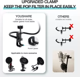 PST7 YOUSHARES Pop Filter Mic Yeti Quadcast Fifine Oth #3
