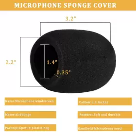 643845632540 Z-ZAFFIRO Pack Foam Cover Handheld Microphone #3