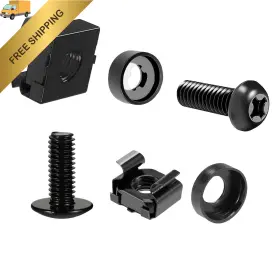 SCREWS-25-5-15-001 ZHPHMBM Pack Rack Mount Cage Nuts Washers