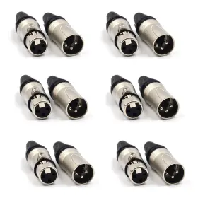 AKD-XLRP-3PIG-M ZHUPOUB Pack Xlr Cable Connector Male Female