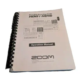 ZOOM HD8/HD16 Dis Recording Studio Operation Manuial
