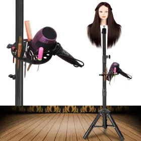 Black-wig-tripod ZQIAN BEAUTY Stand Mannequin Head Hairdressi