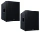 2x QSC KS118 3600 Watt 18" Powered Subwoofer Active Sub w/ Casters (Pair)