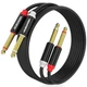 HOSONGIN Dual 1/4 inch TS to Dual 1/4 inch TS Stereo Interconnect I... Fast Ship