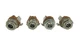 Switchcraft L12B 1/4in Socket .375in Bushing , Set of 4 - NOS, Free Ship