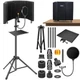 Dmsky Microphone Isolation Shield with Pop Stand-L, Black-Isolation shield 