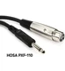 Hosa PXF-110 10' Unbalanced 3-Pin XLR Female to Mono 1/4" Male Audio Cable