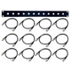 Front Mount Antenna Rack Kit  19" Pannel (12 Holes) for Shure Wireless Receiver